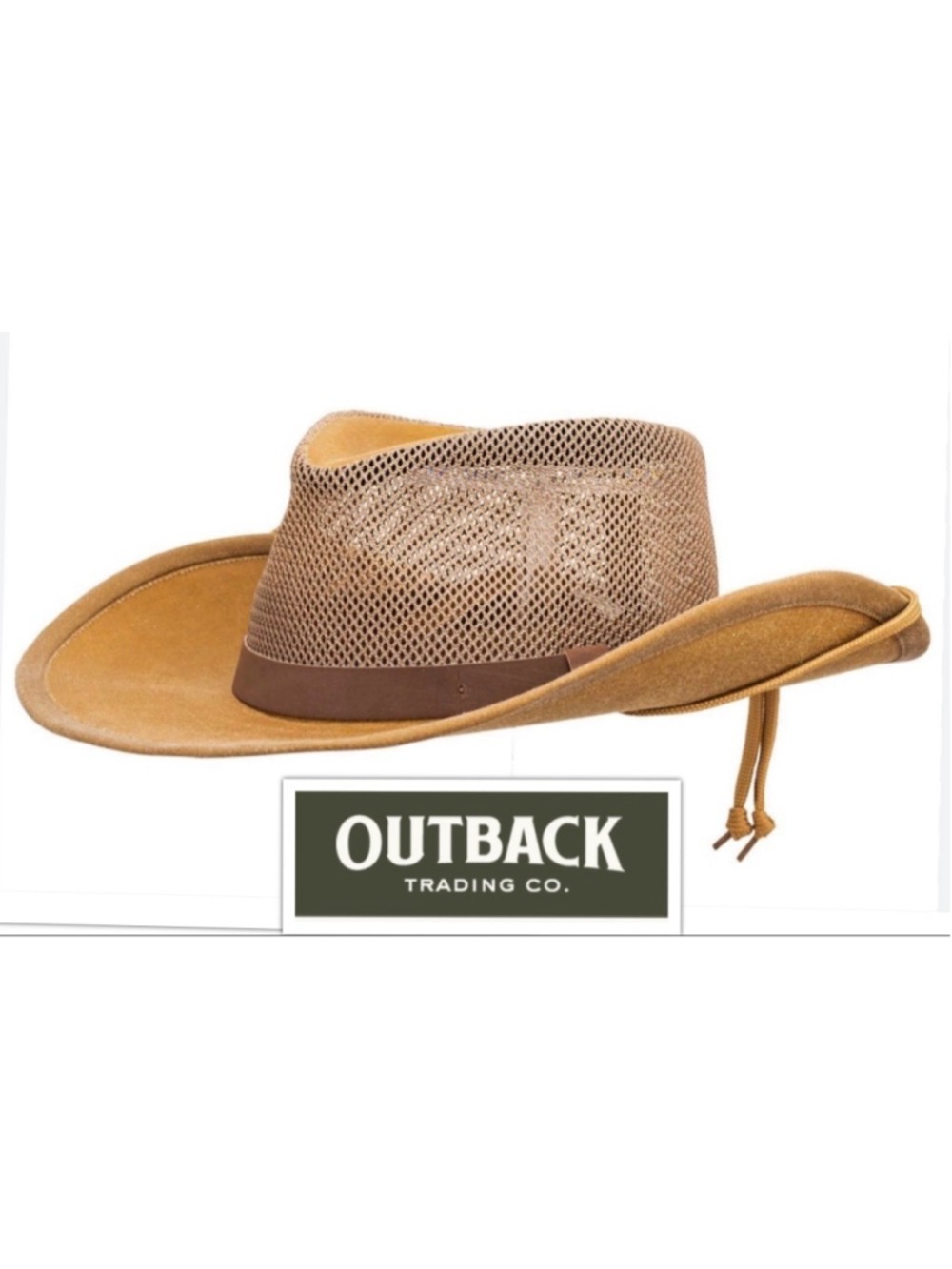 Outback Trading Co. Aussie Western Kodiak Mesh Adventure XL Hat- waterproof, UPF